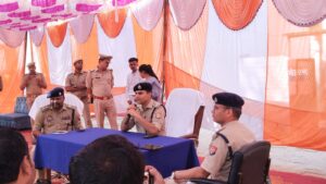 बलरामपुर: सादुल्ला नगर थाना में पुलिस अधीक्षक विकास कुमार ने किया वार्षिक निरीक्षण।